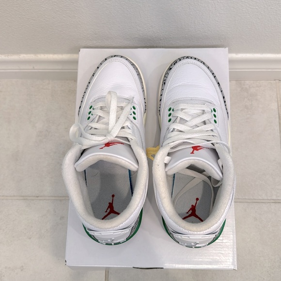 JORDAN 3 LUCKY GREEN Size 7w / 5.5m - Picture 5 of 7